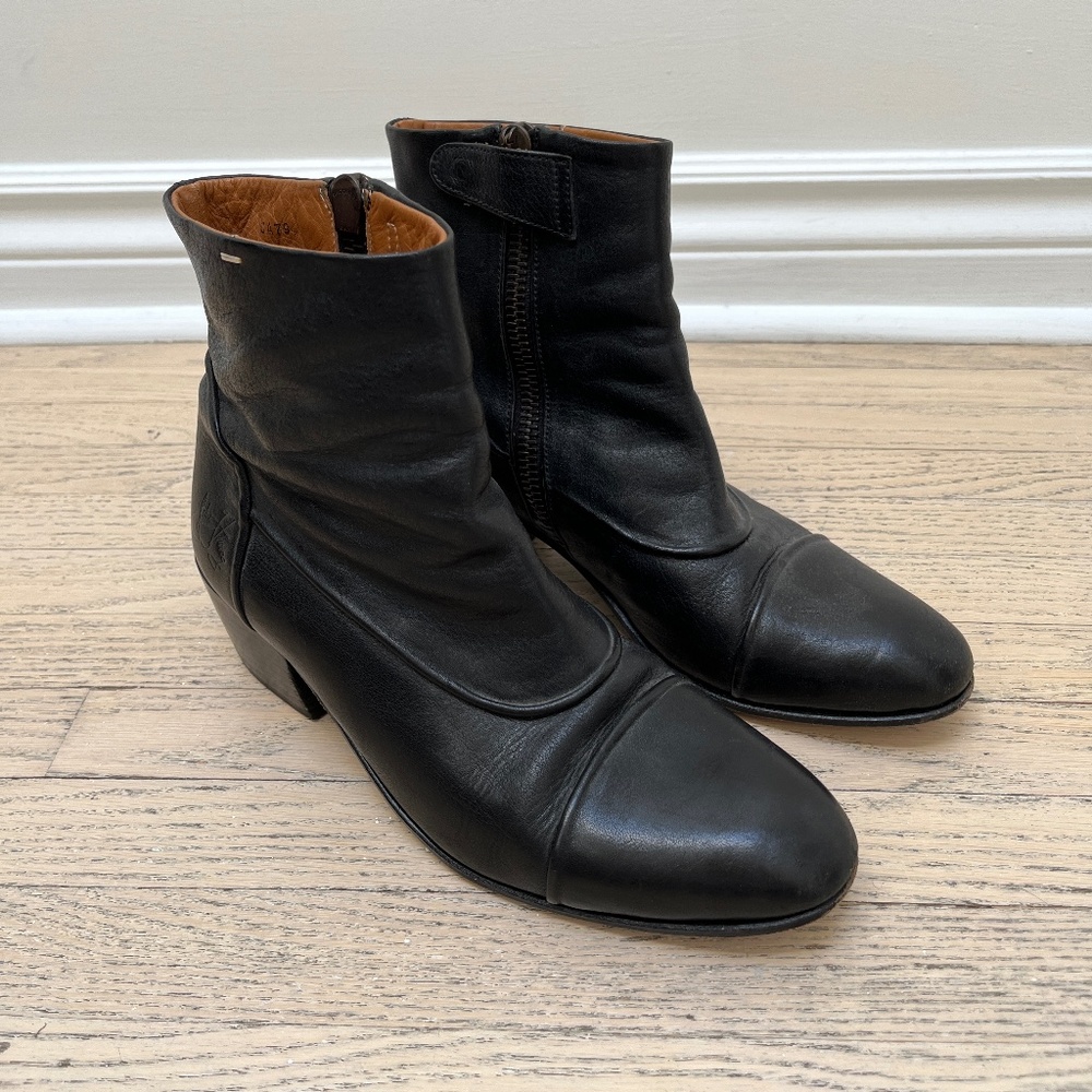 Fluevog Preet Black Leather Boots W9